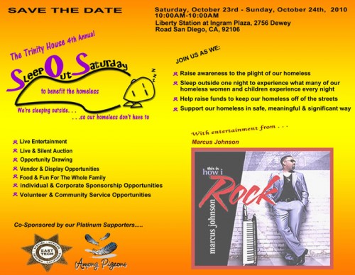 SAVE THE DATE! Sleep Out Saturday (SOS)