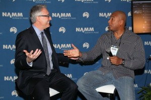 Photo:  Getty ImagesNAMM President, Joe Lamont and Bernie Williams