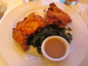 Fried Chicken, Collard Greens and gravy