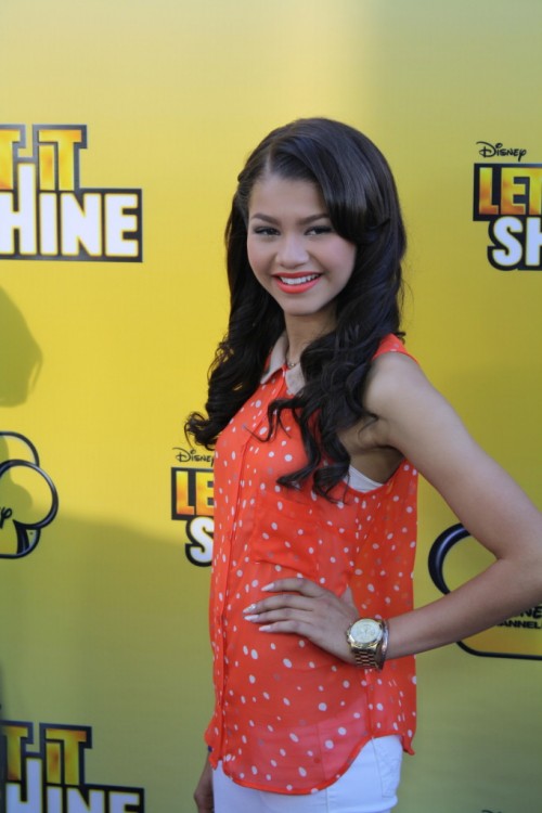 Photo credit:  Shanda Pierce, The Chocolate Voice. Zendaya in 2012 at the Premiere of Disney's, "Let it Shine"