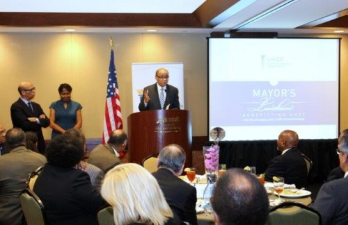 UNCF president and CEO, Michael L. Lomax, Ph.D ( far left) Photo:   Peache Photo Memories