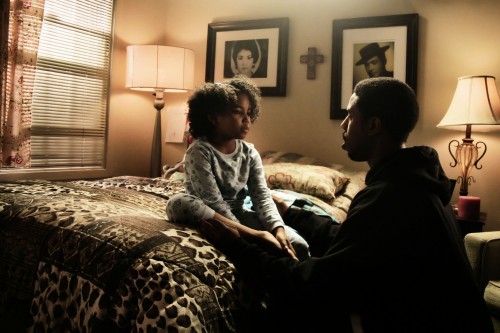 Actor Michael B. Jordan as Oscar Grant, and Ariana Neal as Tatiana