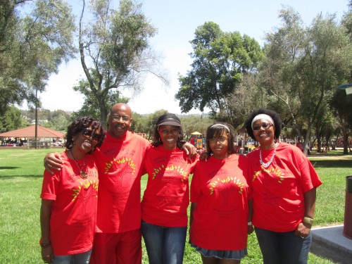 Photo of family  members of Hopkins/Lovelady at 2012 Family Reunion