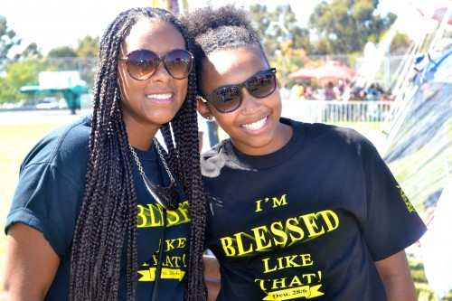 Attendees sporting cool festival tee shirts!