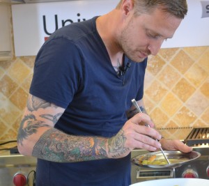 Chef Michael Voltaggio in action Photo Credit: Gwen Pierce