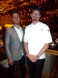 Searsucker GM Nick Baker and Chef Andy Philips.