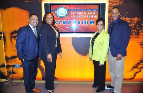 CAA Agent Cameron Mitchell,  Ford Representative, Angela H. Polk Program Manager, Community Development for Ford Motor Company Fund. and Senior VP of production for Columbia Tristar Pictures Devon Franklin.  