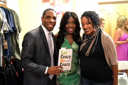 This photo of Elaine Swann (C) was taken at launch party  in Del Mar, CA at Bella Body Boutique. Also pictured, DeJuan and Callie Hoggard.