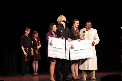 Jonathan Norwood of Classical Academy High and Aubree Bouche, of La Costa Canyon High  are the winners of the 2014 Ben Vereen Awards.  Region. Photo credit:  Rochelle Porter