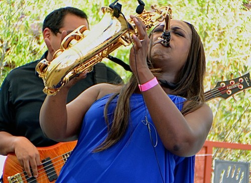 Saxophonist Jeanette Harris.  Photo credit: Trevor Jacobs