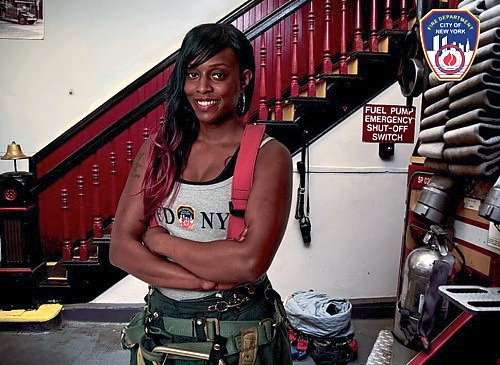 Dane Mines, Firefighter becomes first female featured in the  FDNYcalendar of heroes.