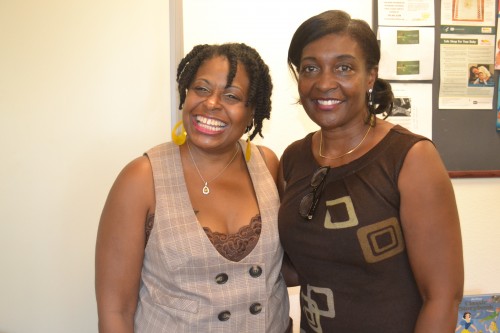Cupcake Brown on the left pictured with long time supporter and assistant, Myra.