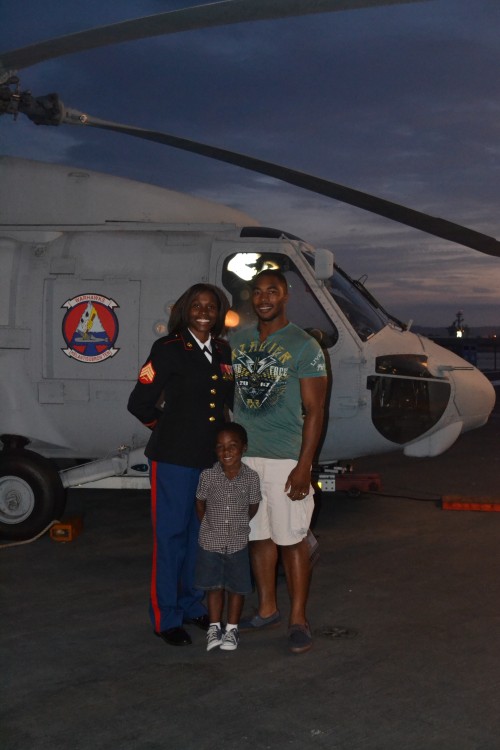 San Diego celebrates veteran Rose Reed and Family.  Photo;  Jordan Brooks