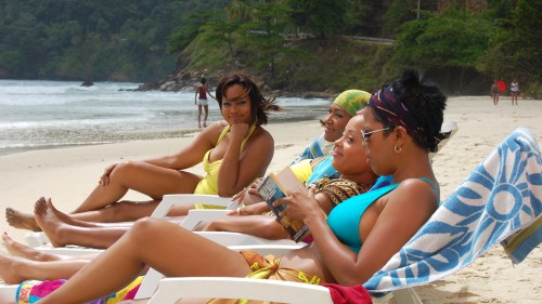  L to R: Terri J. Vaughn, Essence Atkins, Malinda Williams and Garcelle Beauvais Photo Credit – Elise Romany / TV One