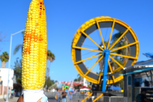 Grilled corn and carnival rides a big hit at the festival.