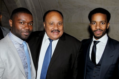 New York Premiere of "SELMA" - After Party. The Film Stars David Oyelowo, Oprah Winfrey, Carmen Ejogo, Tom Wilkinson and was Directed by Ava DuVernay. -PICTURED: David Oyelowo, Martin Luther King lll, Andre Holland -PHOTO by: Marion Curtis/StarPix