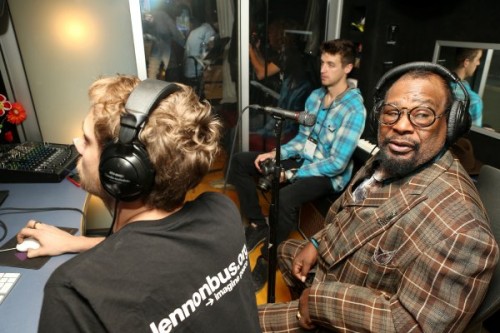 George Clinton, Clinton, was onsite at NAMM 2015 as a guest songwriting mentor to work with students from Berklee College’s, Berklee City Music Network. 