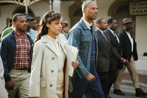 Actress Tessa Thompson and Actor/Rapper Common, star in SELMA.