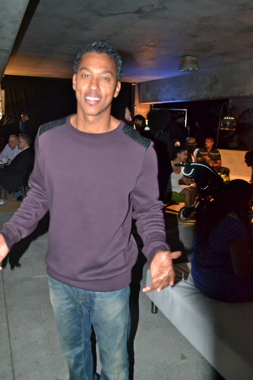 Wesley Jonathan, who plays Burrell Stamps Ballentine, was onhand to celebrate the shows success. Photo:  Gwen Pierce/The Chocolate Voice.