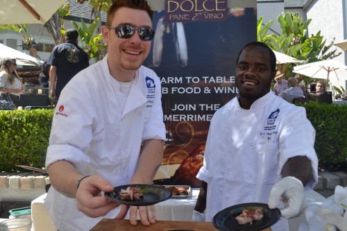 24-year old Chef Anthony Ventura, pairs up with Casa Kid Ricky Standard to serve up a tasty smoked confit duck breast on bruschetta.