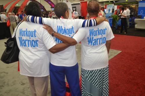 Workout Warriors who attended the AARP conference say, "Getting in a good workout is important at any age."