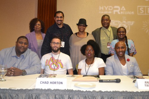 (L-R) Front Row:  Leonard Thompson, Chad Horton, Vicki Mack Lataillade, Anthony Faulkner. Top:  Aundrae Russell, Vic McClean, Lin Woods