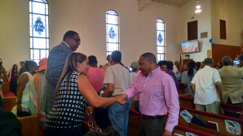 Clergy encouraged community to get to know one another.