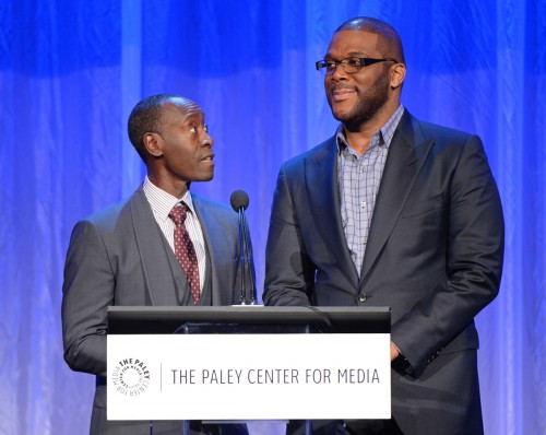 BEVERLY HILLS, CA  OCTOBER 26, 2015 (L-R): Don Cheadle and Tyler Perry attend The Paley Center for Medias Hollywood Tribute to African-American Achievements in Television, presented by JPMorgan Chase & Co., on Monday, October 26 at the Beverly Wilshire Hotel in Beverly Hills, California Photo credit: The Paley Center for Media