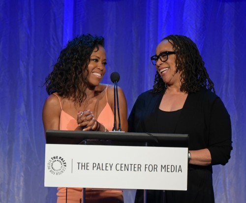 BEVERLY HILLS, CA  OCTOBER 26, 2015 (L-R): Regina King and S. Epatha Merkerson attend The Paley Center for Medias Hollywood Tribute to African-American Achievements in Television, presented by JPMorgan Chase & Co., on Monday, October 26 at the Beverly Wilshire Hotel in Beverly Hills, California Photo credit: The Paley Center for Media