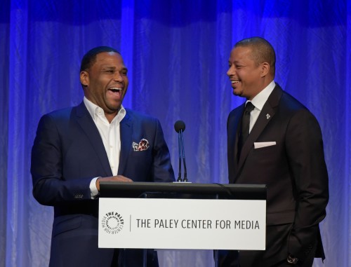 BEVERLY HILLS, CA  OCTOBER 26, 2015 (L-R): Anthony Anderson and Terrence Howard attend The Paley Center for Medias Hollywood Tribute to African-American Achievements in Television, presented by JPMorgan Chase & Co., on Monday, October 26 at the Beverly Wilshire Hotel in Beverly Hills, California Photo credit: The Paley Center for Media