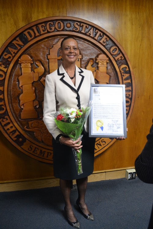 Dr. Suzanne Afflalo, M.D. of San Diego, recognized for community advocacy.