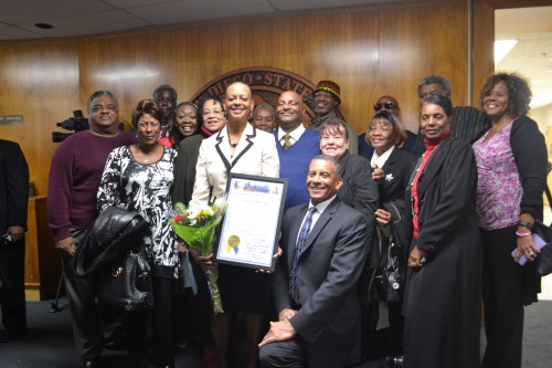 Dr.. Afflalo pictured with members of the San Diego community.