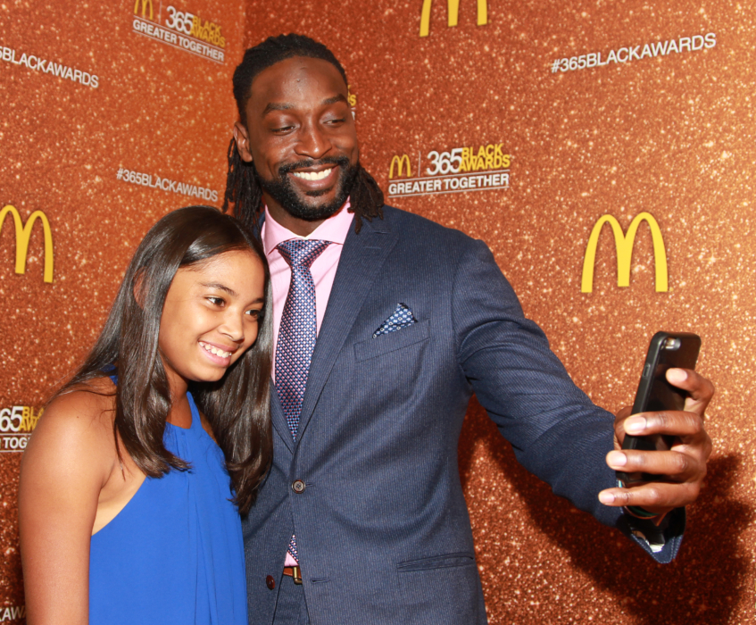 NFL Player and honoree Charles Tillman and daughter Talya Tillman attend the 13th Annual McDonald's 365 Black Awards at the Ernest Moral Convention Center in New Orleans, LA on Friday, July 1, 2016.