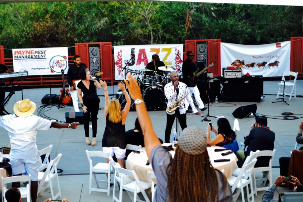 Pictured: Marcus and Ashland Cole performed at Jazz at the Creek on July 9th.